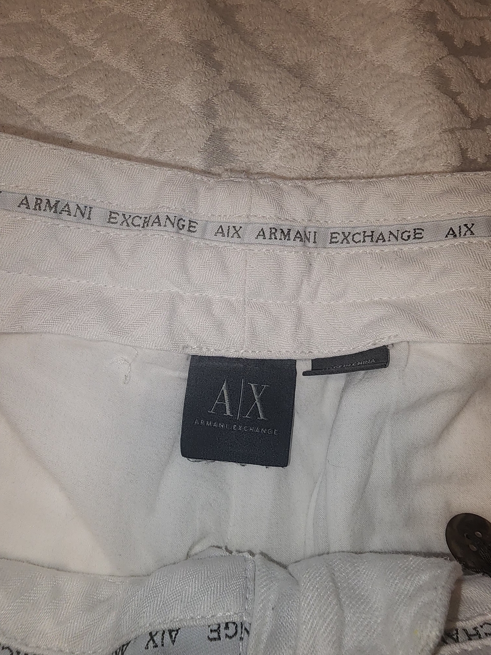 Armani Exchange A|X Light Beige Pants
